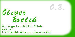 oliver botlik business card