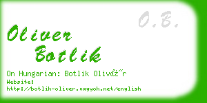 oliver botlik business card